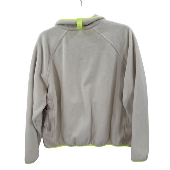 Athleta Overlook Microfleece Jacket Cream Womens XL Lightweight Snap Front - Picture 3 of 10
